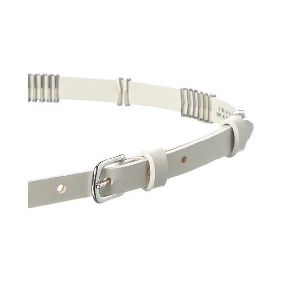 Isabel Marant Odena Leather Belt, White - Picture 2 of 3